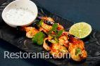 Tiger prawns with garlic sauce Tandoor-menu : Tiger prawns with garlic sauce
