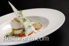 Sea bass with scallops Fish Dishes : Sea bass with scallops