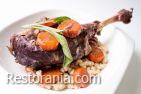 Goose leg stewed with carrots and Crimean onion Meat & Fish : Goose leg stewed with carrots and Crimean onion