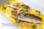 Sea bass with orange sauce with onion and fennel Meat & Fish : Sea bass with orange sauce with onion and fennel
